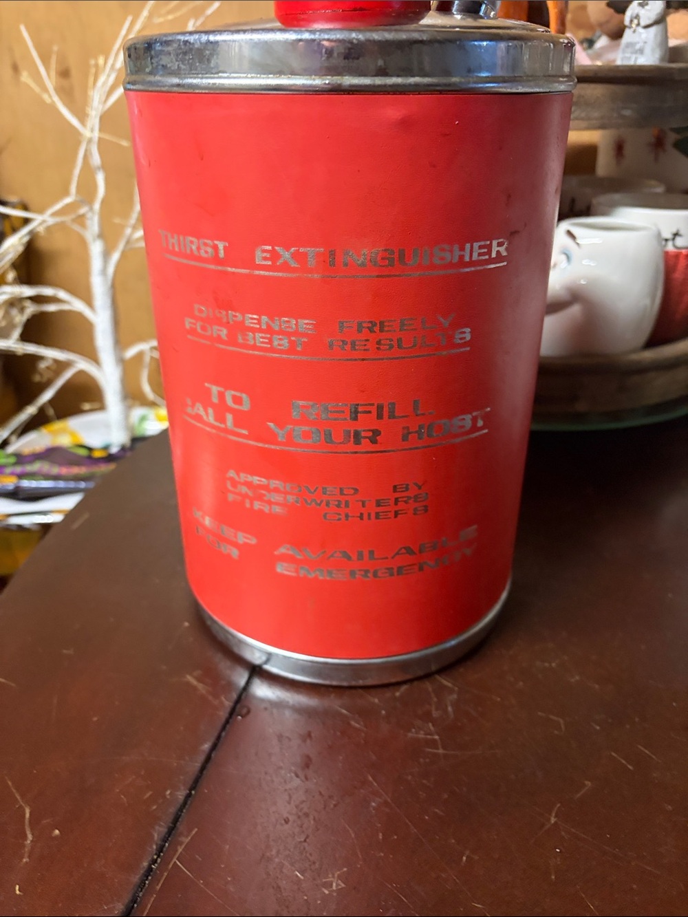 Vintage Red Fire Extinguisher Canister - Picture 4 of 8